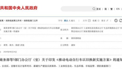 国家新政→市场监管总局牵头负责，严格电动自行车销售监管